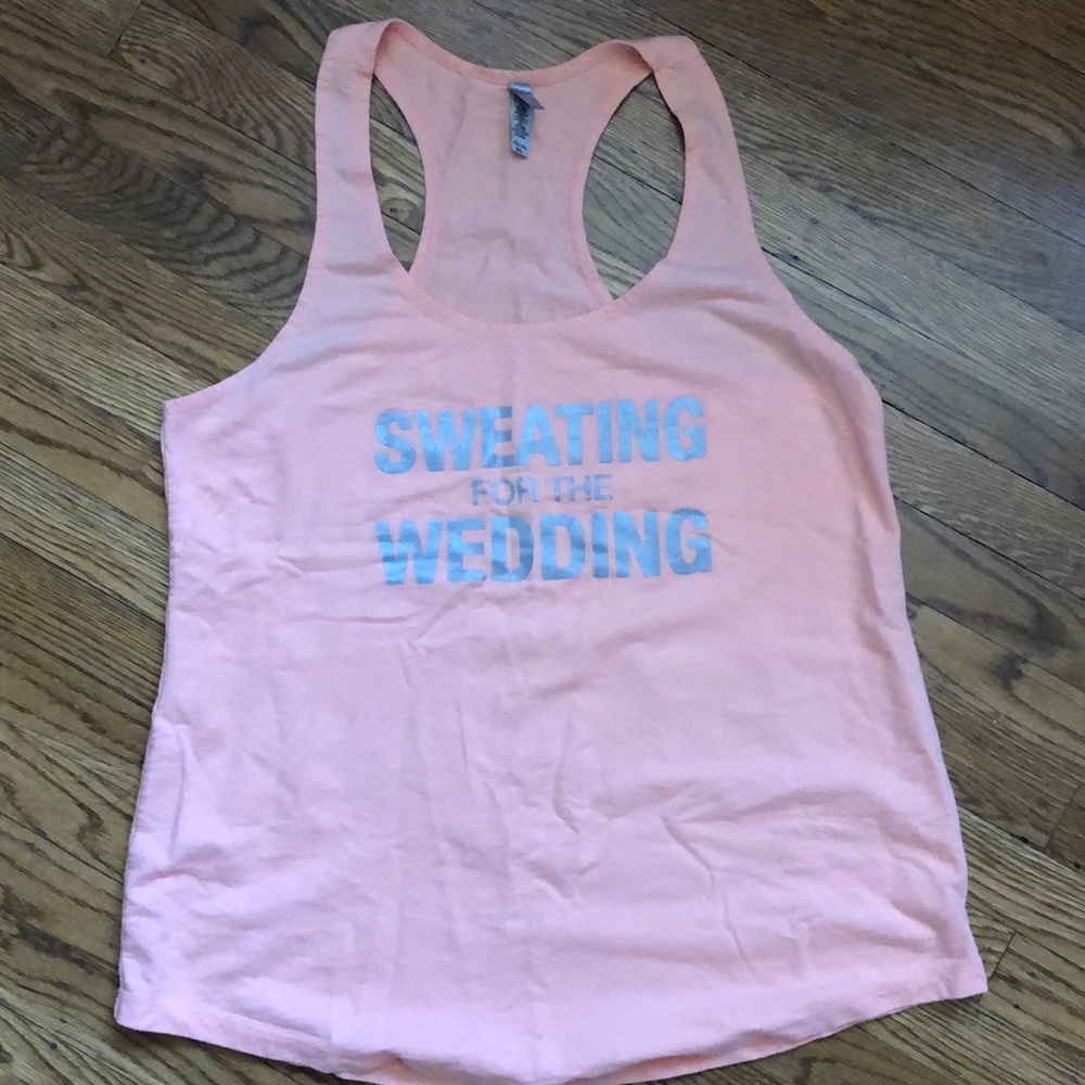 Sweating for the Wedding tank- XXL